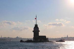 photo de la tour de la jeune fille à istanbul au milieu de l'eau