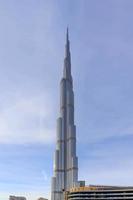 dubaï, émirats arabes unis 25 décembre 2018 burj khalifa. architecture bâtiment skyline de dubaï. vue aérienne de la ville des émirats arabes unis. photo