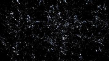 éclaboussures d'eau avec des gouttelettes sur fond noir. Illustration 3D. photo
