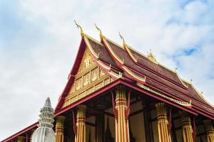 Le temple wat ho phakeo est un lieu archaïque bouddhiste et un monument attrayant de voyage de la capitale vientiane du laos photo