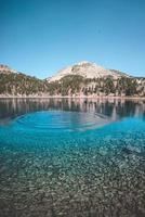 une ondulation dans l'eau glaciaire des montagnes photo