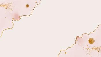 aquarelle rose et ligne dorée avec texture de papier, arrière-plan pour modèle. carte d'invitation. carte de voeux. faire-part de mariage photo