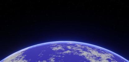 planète terre dans l'espace extra-atmosphérique rendu 3d