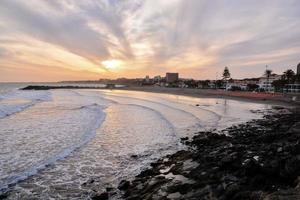 coucher de soleil sur les îles canaries photo