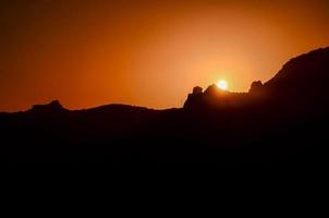 vue coucher de soleil silhouette photo