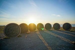 balles de foin au soleil photo