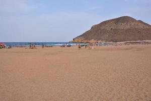 vue sur la plage de sable photo