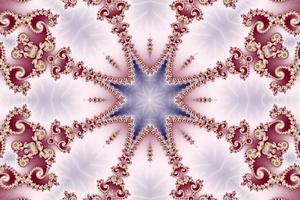 3d-illustration d'un kaleidoskop zoom dans la fractale mathématique infinie de l'ensemble de mandelbrot. photo