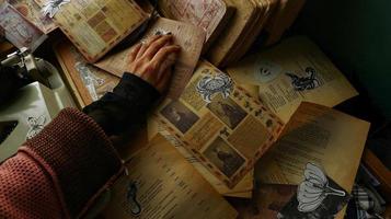 cadre de bureau vintage avec vieux livres et machine à écrire photo