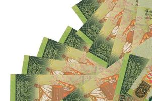 1000 billets de roupies sri lankaises se trouvent dans un ordre différent isolé sur blanc. concept de banque locale ou de gagner de l'argent photo