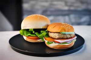 burger de poulet croustillant photo