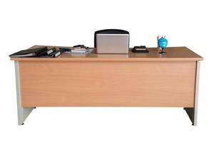 table de bureau en bois. photo