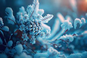 fond d'hiver de neige et de givre photo