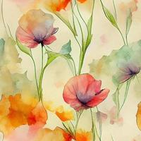 motif de fleurs aquarelle transparente photo