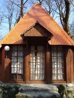 cabane en bois dans le bois photo