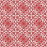 motif graphique sans soudure, tuile d'ornement rouge floral sur fond blanc, texture, design photo