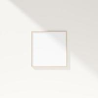 maquette de cadre minimal sur mur blanc. maquette d'affiche. cadre épuré, moderne et minimal. rendu 3d. photo