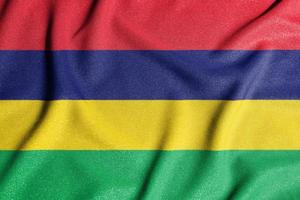 drapeau national de l'île Maurice. le principal symbole d'un pays indépendant. drapeau de l'île Maurice. photo