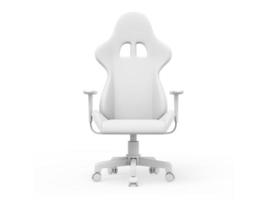 fauteuil gamer blanc. rendu 3d. icône sur fond blanc. photo