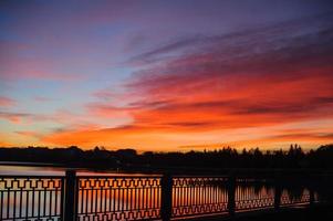 beau coucher de soleil romantique photo