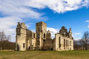 ruines du manoir en estonie par une journée ensoleillée photo