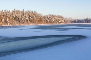 journée d'hiver enneigée dans le marais photo