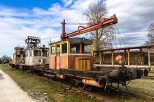 anciens wagons et voies ferrées photo