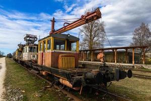 anciens wagons et voies ferrées photo