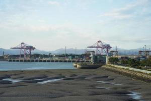 le paysage d'incheon, seo-gu, la corée et la grue photo