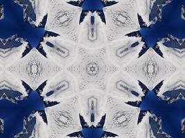 fond abstrait floral ciel bleu foncé kaléidoscope motif unique et esthétique photo