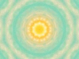 fond de kaléidoscope de lumière jaune et bleu coloré fleur abstraite et motif symétrique photo