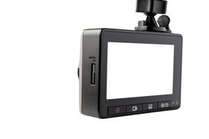 Enregistreur vidéo de caméra de vidéosurveillance de voiture isolé sur fond blanc photo