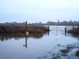 Champs inondés à wheldrake ings, North Yorkshire, Angleterre photo