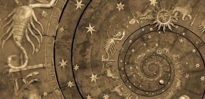 ancien arrière-plan conceptuel abstrait sur le mysticisme, l'astrologie, la fantaisie photo