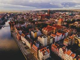 vue aérienne de la ville polonaise de gdansk photo