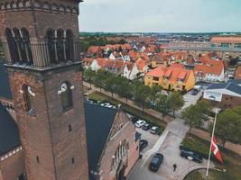 ansgar kirke à odense, danemark par drone photo