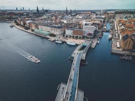 vues aériennes de copenhague, danemark par drone photo