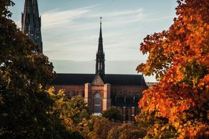 vues d'uppsala, suède à l'automne photo