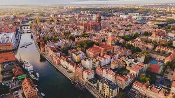 vue aérienne de la ville polonaise de gdansk photo