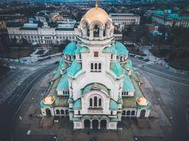 cathédrale alexandre nevsky dans la ville de sofia, bulgarie photo