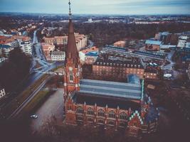 Église All Saints vu à Lund, Suède photo