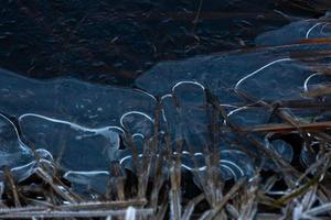 motifs de glace sur glace mince photo