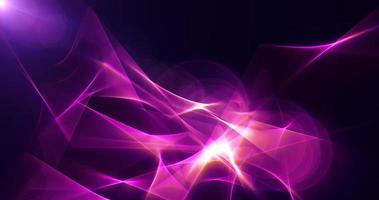 vagues rougeoyantes violettes abstraites futuristes brillant d'énergie magique sur fond noir. fond abstrait photo