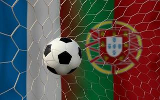 compétition de coupe de football entre la nationale france et la nationale portugaise. photo