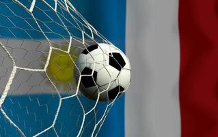 compétition de coupe de football entre le national argentin et le national français. photo