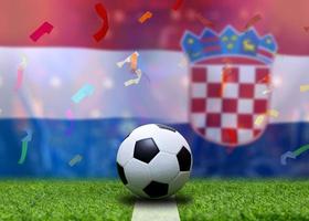 compétition de coupe de football entre les pays-bas nationaux et la croatie nationale. photo