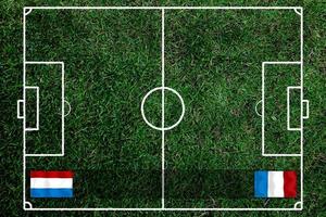 compétition de coupe de football entre le national pays-bas et le national france. photo