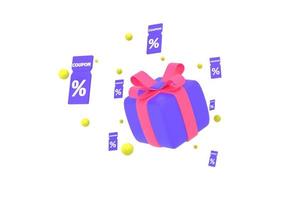 coupons de vente et composition de coffrets cadeaux. photo