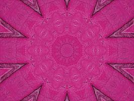 mur de briques magenta motif kaléidoscope abstrait arrière-plan symétrique et esthétique unique photo