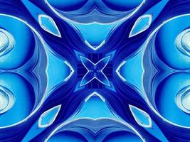 aquarelle bleu foncé kaleidoscioe motif floral abstrait unique arrière-plan symétrique et esthétique photo